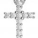 Forever Brilliant Moissanite Cross Pendant Necklace, Moissanite pendants, Moissanite Necklaces, for Women, 14k, 18k, Engagement Wedding Gifts, Anniversary