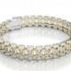 Men's Diamond Link Bracelet 14k Two Tone, Bracelets for Men, Anniversary Gifts for Husband, For Boyfriend, High End, Luxury Jewelry, Mens Bracelets, Diamond Bracele