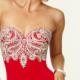 Sweetheart Open Back Red Blue White Sleeveless Crystals Chiffon Floor Length