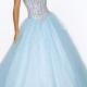 Beading Sweetheart Blue White Red Sleeveless Lace Up Tulle Floor Length Ball Gown