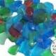 3 oz. of edible sugar sea glass for cake decorating, cupcake decorating, and beach themed cakes