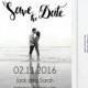 PRINTED Country Rustic Wedding Save-The-Date w/Envelope 