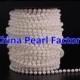 10Meter/Roll 6MM White Diy Craft 6mm Faux Fused Pearl Bead Garland String Chain Wedding DIY Decorations Garland