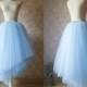 Light Blue Unique Long Tutu Skirt Bridal Skirt. Something Blue for Wedding. Custom Size Light blue Bridal Tutu Ballerina Skirts 2016 (WT27)