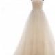 Custom Off Shoulder Elegant Princess Ball Gown with Sheer Back and Cathedral Train - SALE