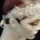 1920's Butterfly Bridal Headband, Beaded Flapper Headpiece, Bridal Headpiece, Bridal Headband, Bridal Accessories,