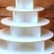Cupcake Stand  7 Tier Round 200 Cupcakes with Threaded Rod White Melamine Wood Cupcake Tower Display Birthday Wedding Donut Stand