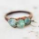 Raw Aquamarine Ring: aquamarine engagement ring, alternative engagement ring, aquamarine jewelry, raw crystal engagement ring, promise ring