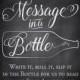 Rustic Wedding Guest Book Sign - Message in a bottle anniversary printable wedding sign - 8x10 - 5x7 - 11x14