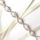 Delightful Pearl and Rhinestone Bridal Headband or Thin Belt in Silver - Wedding Headband - Silver and Crystal