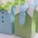 20 Pcs Blue Green Bow Tie Wedding Favors Candy Box Gift Bags