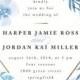 "Poetic Blue" - Customizable Wedding Invitations In Blue Or White By Qing Ji