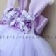 Lavender Flower Girl Dress, Light Purple Tutu Dress With Cap Sleeves