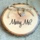 Engagement Ring Holder, Marry Me, Marry Me Rustic Wood Slice, Rustic Wedding Decor, Ring Box, Wedding Ring Holder, Proposal Ring Holder
