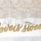 FREESTANDING "Love Is Sweet" Sign Set - Wedding Sign for Candy, Dessert, or Wedding Table Decor - Wooden Signs for Wedding (Item - LIS200)