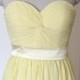 Golden Bridesmaid Dress Short/Floor-length Sweetheart Chiffon Bridesmaid Dress - Custom Dress