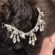 Lovely chandelier wedding bridal hair chain, rhinestone drape, hair tiara, rhinestone headband, rhinestone crystal, bridal forehead clip
