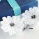 White Bridal Hair Pins, Kanzashi Flower Pins, Small Hair Clips, Bridesmaid Flowers, Bridal Hair Clips, Wedding Hair Pins, Set of Hair Pins