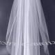 Elbow Fingertip Cathedral choice wedding bridal veil on silver comb ready to wear. Cut plain raw edge  White , off white or ivory