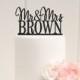 Personalized Wedding Cake Topper - Custom Mr and Mr Design