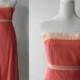 Retro Pink Gown, Vintage Pink Strapless Dress, Vintage Pink Bridesmaid Dress, Retro Pink Prom Dress, Strapless Pink Gown, Formal Pink Dress