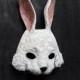 The Forgetful Rabbit / Bunny Mask, Paper Mask, Fancy Dress, Papier Mache, Party Mask, Animal Mask, Festival Mask