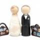 Cake Toppers and LUGGAGE - Destination Wedding, World, Travel, International Wedding Cake Toppers Personalized Cake Toppers