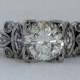 Art Deco 1.55 carats Vintage Diamond Engagement Platinum Ring