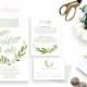 Printable Wedding Invitation Suite / Wedding Invite Set - The Monogram Wreath Suite