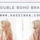 Double Boho Braid Hair Tutorial (Kassinka)