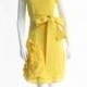 Yellow Oversized flower corsage dress belt and ruffle layer, bridesmaid dress, mother of the bride, wedding, custom, bridesmaids dress