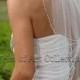Designer One Tier Embroided Bridal Wedding Veil Fingertip Style VE314 NEW CUSTOM VEIL