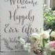 Sandwich Board, Welcome to our Happily Ever After, Wedding Sign, Bride and Groom Signs, A Frame Signs, Self Standing, 37 x 16