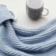 Knit Tea Cup Cozy, Coffee Mug Cozy, Knit Cup Sweater, Reusable Coffee Sleeve Hand Protector, Drink Grip, Pastel Blue, FREE SHIPPING