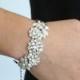 Wedding Cuff Bracelet Swarovski Crystal Vintage Leaf Bracelet Leaves Jewelry Bridal MIER CRYSTAL