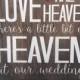 Because Some We Love Are In Heaven, There's a Little Bit of Heaven at our Wedding - Memorial Signs - Wedding Decor - Rustic - (11" x 12")