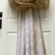 Burlap Wreath, EXTRA LONG . Mesh Wedding Door Hanger, Bridal or Anniversary Wreath for a Rustic, Shabby Chic or Country Style Event.