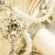 Champaign Ivory Vintage Gatsby wedding brooch bouquet. Deposit on rhinestone bling crystal swarovski bridal broach bouquet