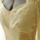 Vintage 1940 Flocked Sheer Wedding Dress Fully Lined All Original