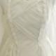 Unique 1950 Lace Wedding Gown from England with Criss Cross Lattice Front Panel