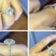 Moissanite Halo Engagement Ring 14k White Gold 2.10ct Oval Forever Brilliant & Natural Diamond Halo Engagement Ring Pristine Custom Rings