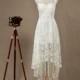 2016 Lace Bridesmaid dress, V neck Lace Wedding dress, High-Low Bridesmaid dress, Lace Party dress, Prom dress