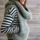 The Mavis + Chunky Knit Hooded Cowl Vest + Made to Order