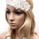 Lace flower headband, bridal headband, wedding accessories, wedding headband, Bridal headpiece, Race Fascinator, flower girl, Wedding Tiara