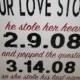 Custom Our Love Story With Dates - He Stole Her Heart - He Popped The Question - She Stole His Last Name - Wedding Gift -Engagement Gift