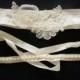 Ivory Lace Beaded Handmade Wedding Garter, Two In One Pack, Pearl Garter,  Bridal Garter,Toss Garter, Keepsake Garter