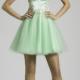 Straps Sleeveless Appliques Tulle Ruched Short