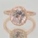 4.96 carts Champagne Peach Sapphirerose rose gold engagement ring 