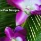 SILK FLOWER HAIR Clip, Hawaiian Dendrobium Orchid, Purple Orchid, Tropical Hair Clip, Bridal, Wedding Accessory, Silver Pin, Beach Wedding