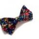 ditzy bow tie wedding bowtie multicolored navy blue red yellow green blosom brothers matching piece daddy and son ties papa et fils cravate
